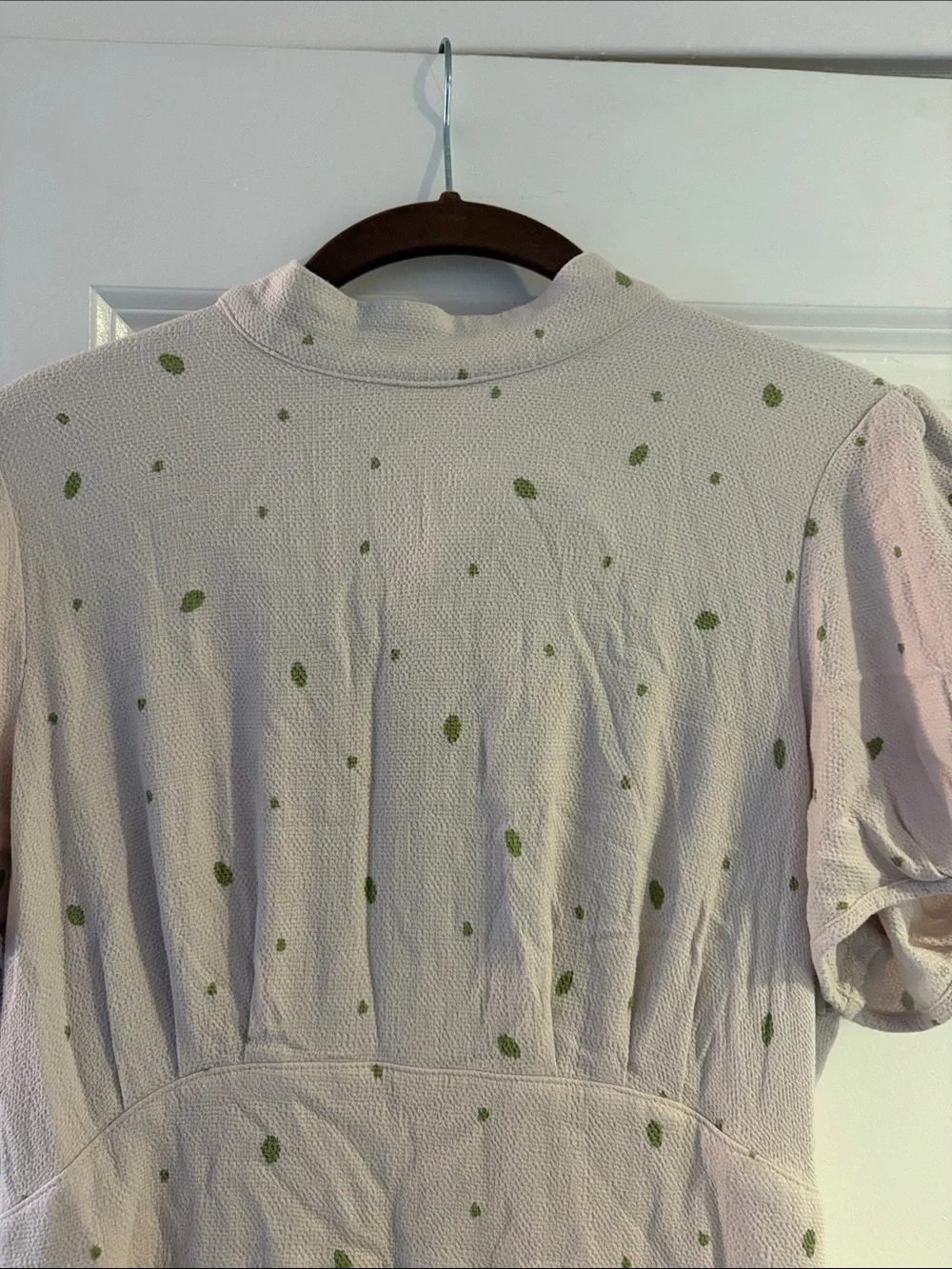 Free People Light Pink Short Sleeve Fit-and-Flare dress size 12